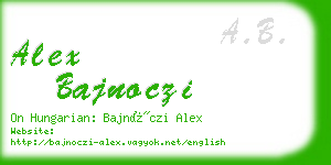 alex bajnoczi business card